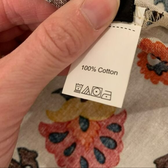 Emery rose linen floral cap short sleeve blouse - S - Picture 4 of 6